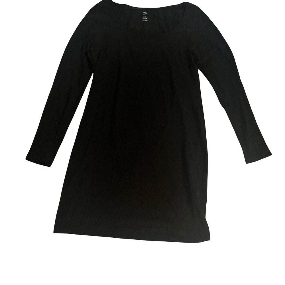 H&M Women's Size M‎ Black Mini Dress Scoop Neck Y2K 100% Organic Cotton LBD